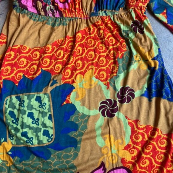 Voom by Joy Han Bohemian-Style Off-the-Shoulder Dress Women's Size Large 8-10 - Picture 7 of 10